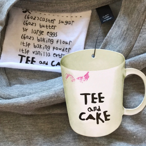 Topshop Tee Shirt Heart Tassel Gray “Tee and Cake” - Picture 5 of 7